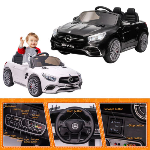 Licensed Mercedes Benz AMG SL65 Electric Ride-On Car for Kids with Remote Control - 12V - Image 2
