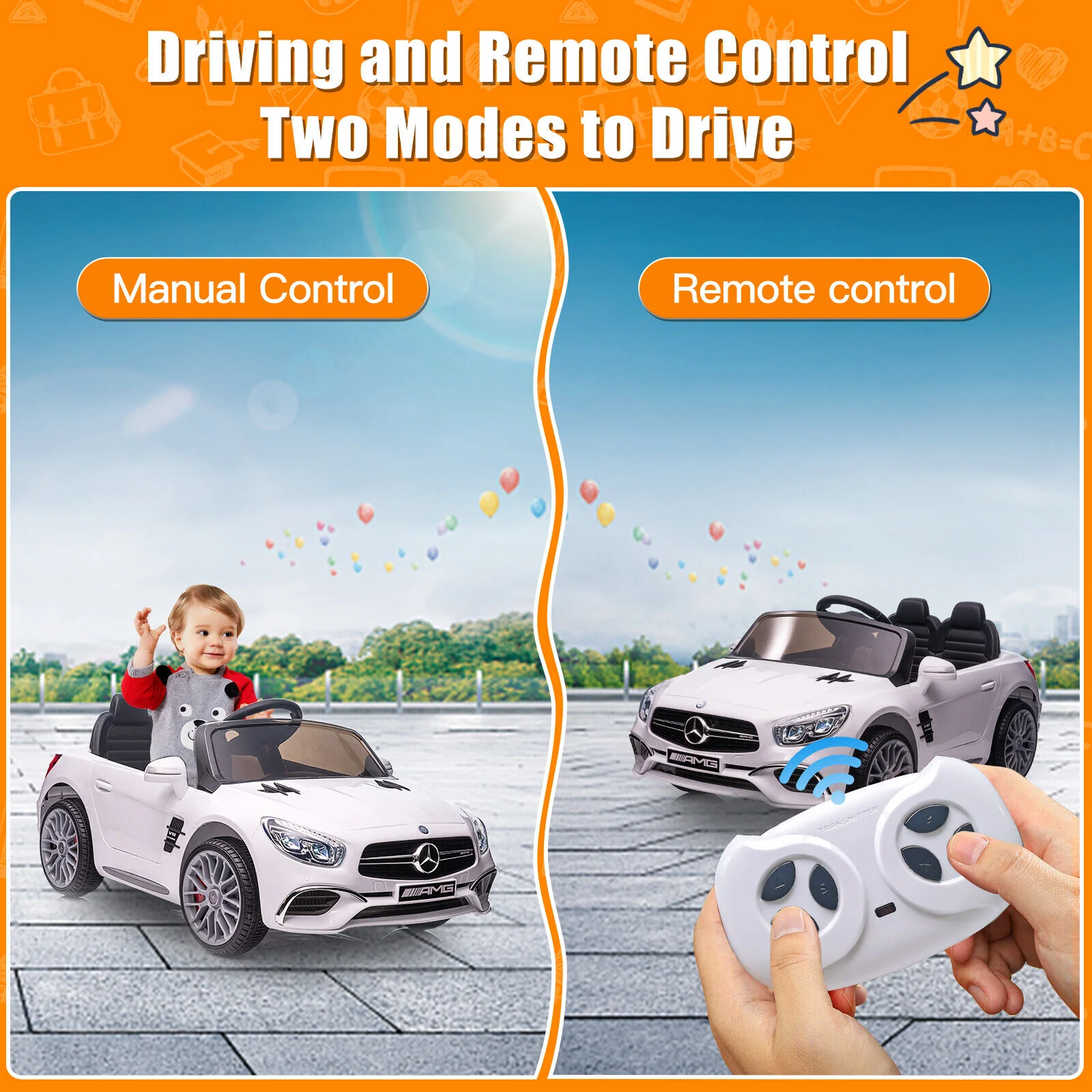 Licensed Mercedes Benz AMG SL65 Electric Ride-On Car for Kids with Remote Control - 12V USA Edition - Image 8