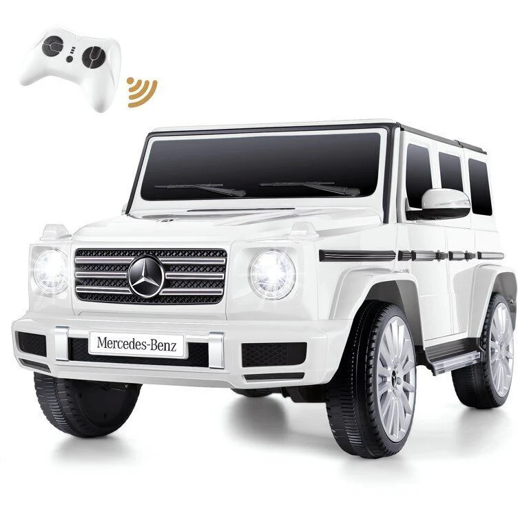 Licensed Mercedes-Benz G500 12V Ride-On Car with Remote Control and AUX/USB Connectivity for Kids - Image 10