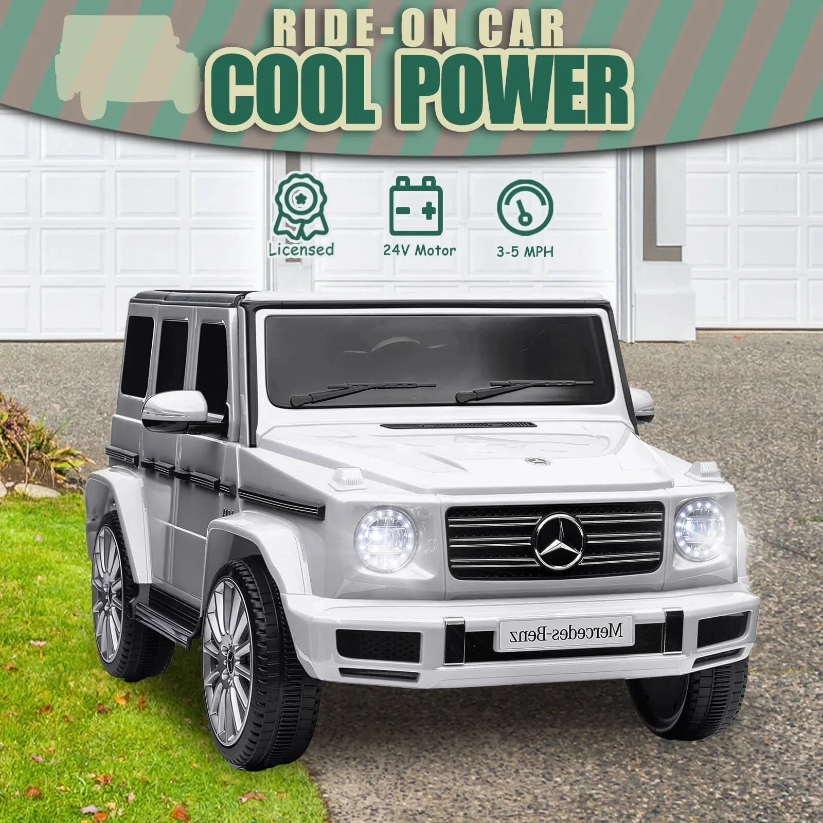 Mercedes-Benz G500 24V Electric Kids Ride-On Car with Remote Control - Image 7