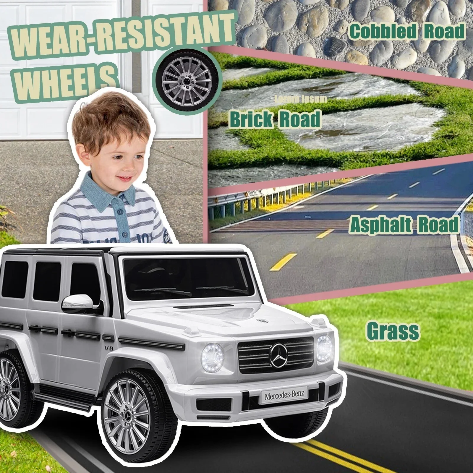 Mercedes-Benz G500 24V Electric Kids Ride-On Car with Remote Control - Image 8