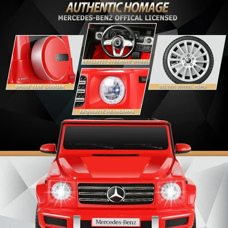 Licensed Mercedes-Benz G500 4WD Battery Powered Ride-On Car for Kids (12V) - Image 10