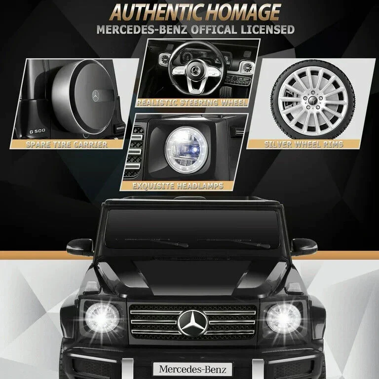 Licensed Mercedes-Benz G500 4WD Electric Ride-On Car for Kids with Parental Remote Control - 12V - Image 5