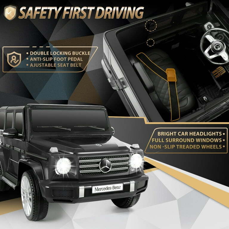 Licensed Mercedes-Benz G500 4WD Kids Ride-On Car with Remote Control and LED Lights - 12V - Image 19