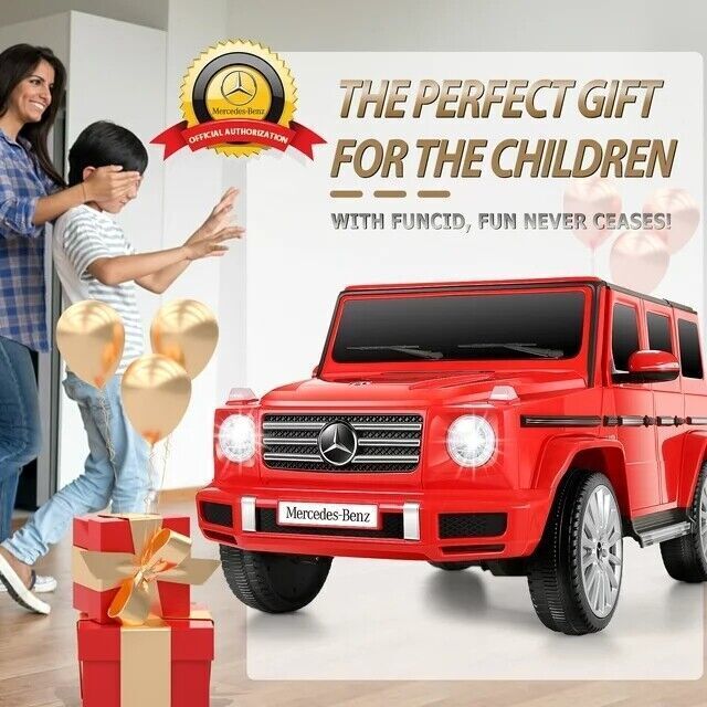 Licensed Mercedes-Benz G500 4WD Kids Ride-On Car with Remote Control and Music - 12V - Image 12