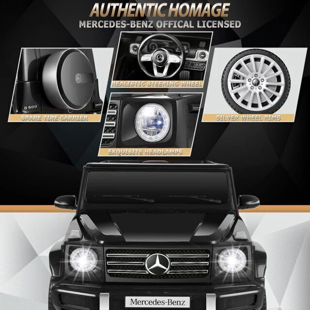 Licensed Mercedes-Benz G500 4WD Kids Ride-On Car with Remote Control & USB - Image 19