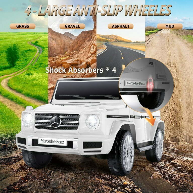 Licensed Mercedes-Benz G500 4WD Kids Ride-On SUV with Remote Control - 12V - Image 34
