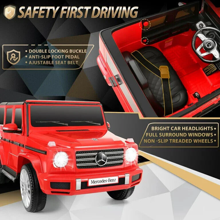 Licensed Mercedes Benz G500 Electric Ride-On Car for Kids, 12V Battery Powered Vehicle - Image 10