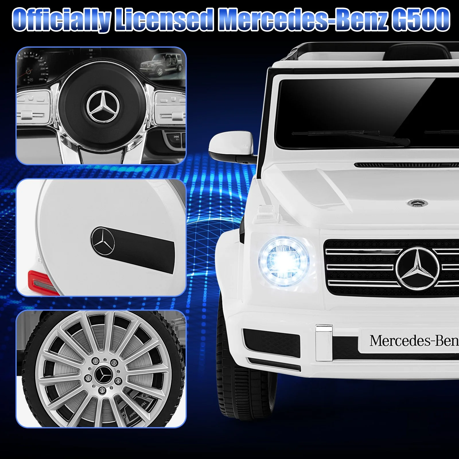 Mercedes-Benz G500 12V Battery-Powered Ride-On Truck for Kids - Image 5