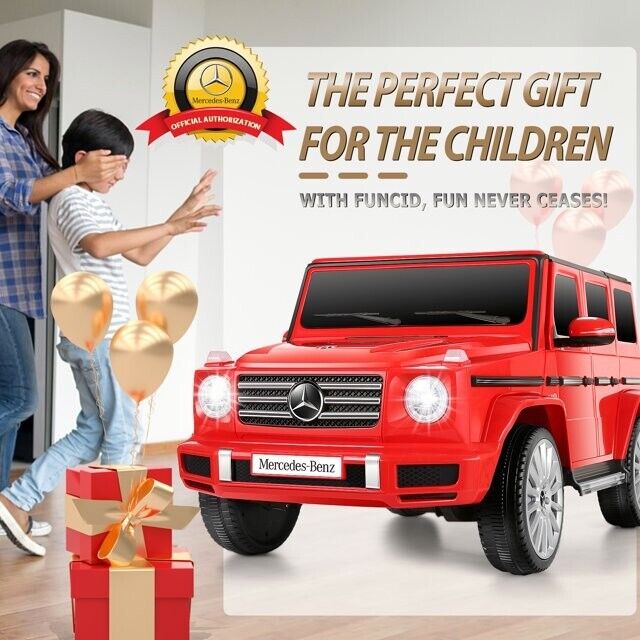 Licensed Mercedes-Benz G500 Kids Ride On Car with Remote Control and Music - 12V - Image 11
