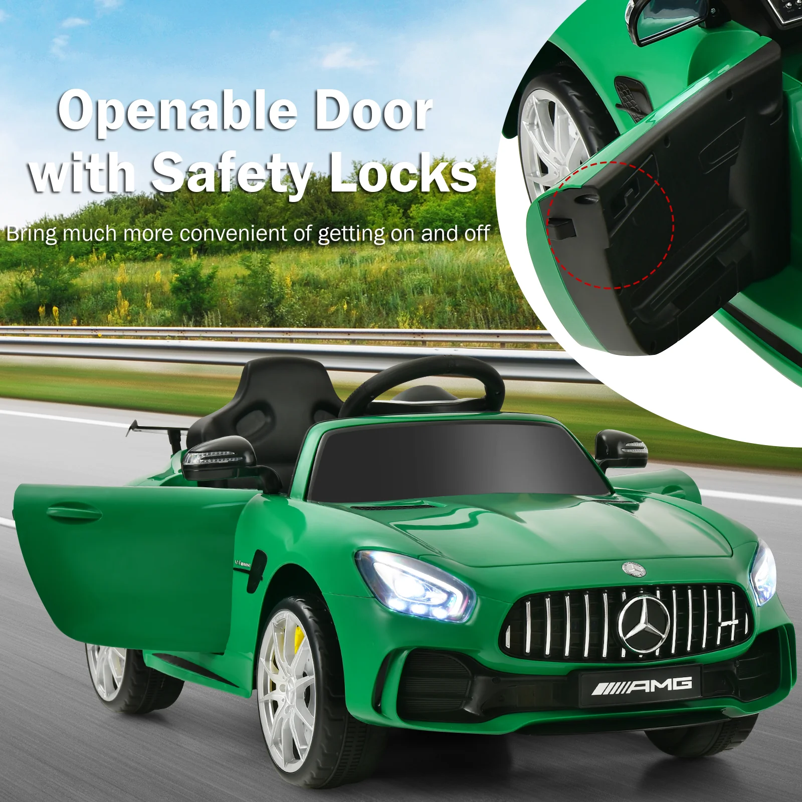 Licensed Mercedes-Benz GTR 12V Kids Ride On Car with Battery Power - The Ultimate Electric Toy - Image 22