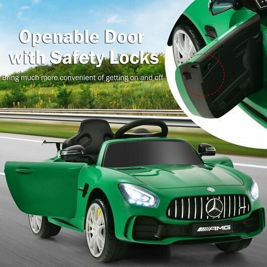 Licensed Mercedes Benz Kids Ride-On Car with Remote Control - Green (12V) - Image 3