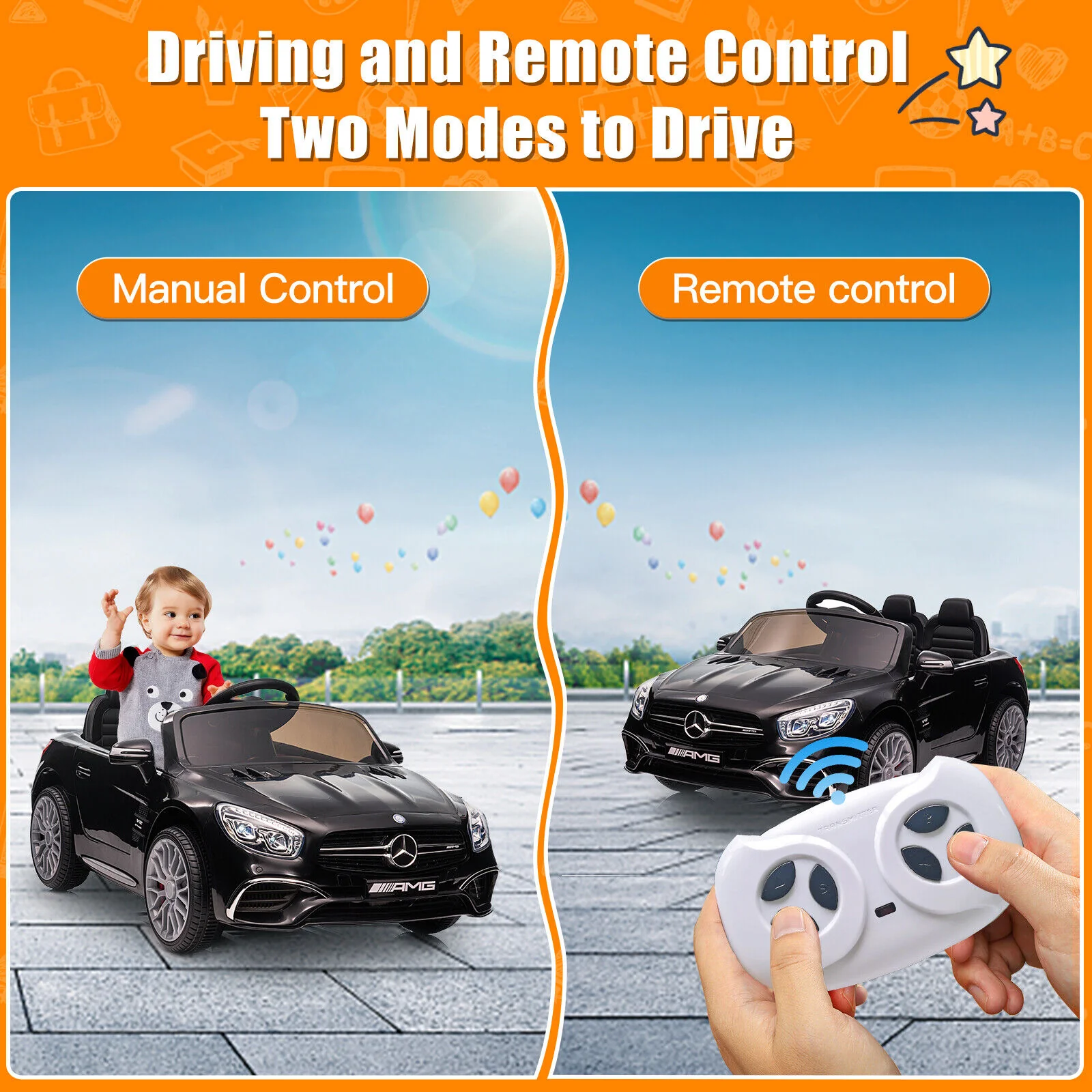Licensed Mercedes-Benz SL65 AMG Electric Ride-On Car for Kids with MP3 and LED Lights - Image 9