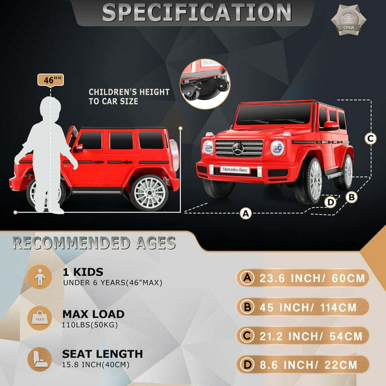 Licensed Mercedes-Benz SUV Electric Ride-On Car for Kids with Remote Control - 12V - Image 32