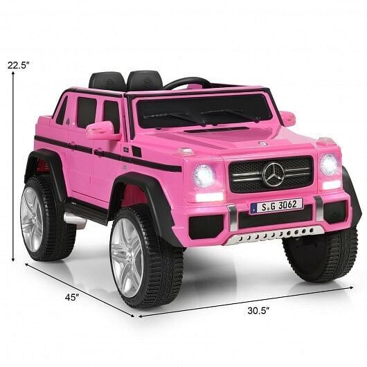 Licensed Pink Mercedes-Benz Kids Ride On Car - 12V Battery Powered - Image 5