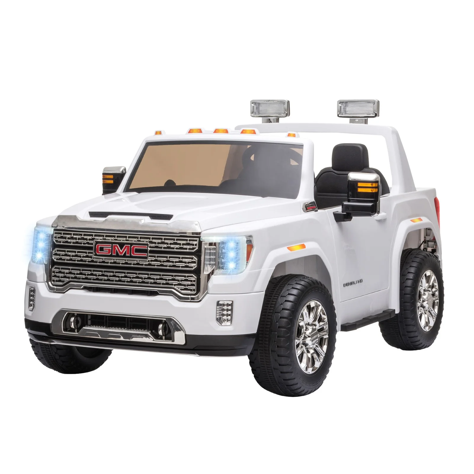Licensed Sierra HD Outdoor Electric Kids Car with Headlights, Suspension, and Music