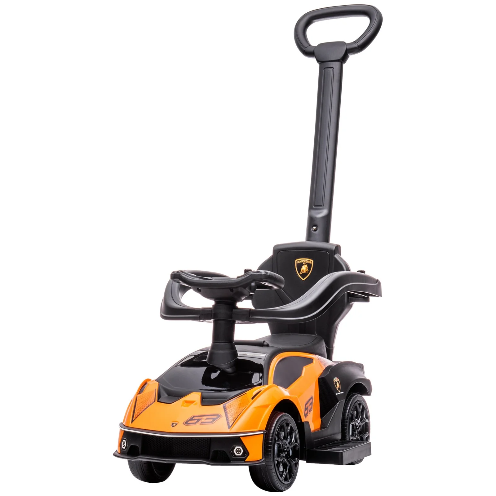 Toddler Orange Manual Push Ride-On Sliding Car Toy - Image 4