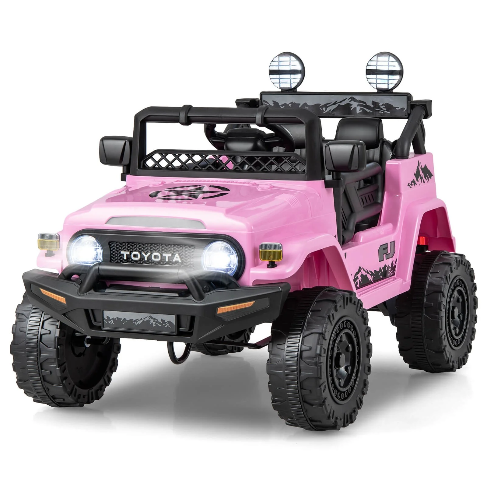 Licensed Toyota FJ Toddler 12V Battery-Powered Pink Ride-On Truck