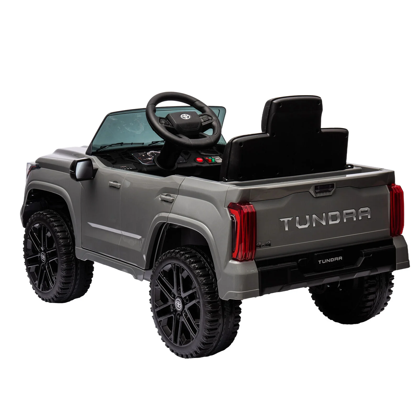 Licensed Toyota Tundra Grey 12V Kids Ride On Pickup Truck with 3 Speeds and Dual Motors - Image 14