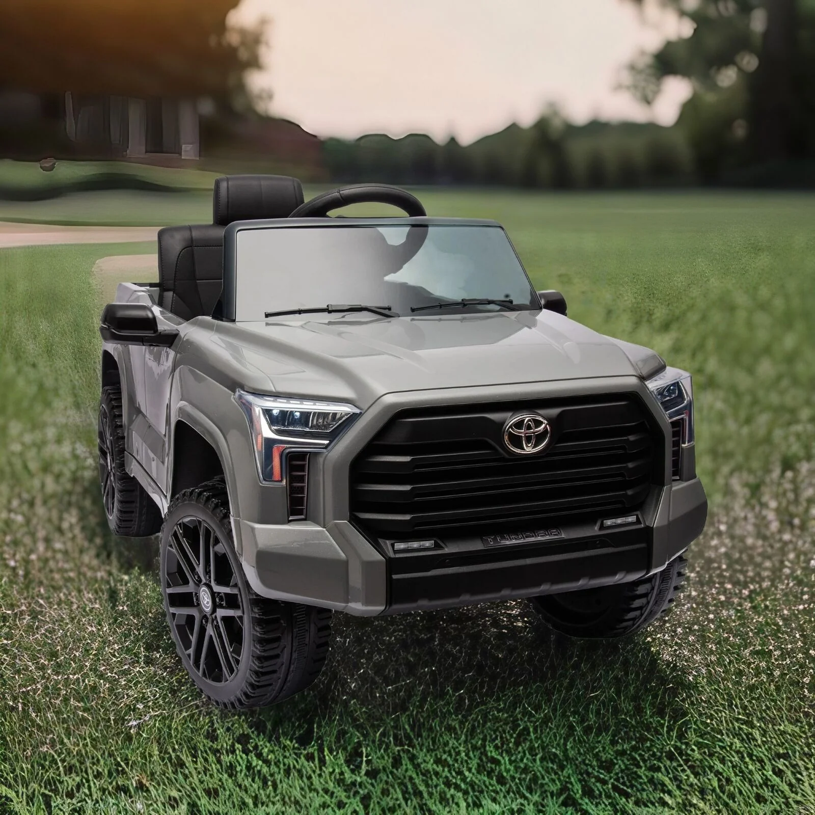 Licensed Toyota Tundra Grey 12V Kids Ride On Pickup Truck with 3 Speeds and Dual Motors - Image 3