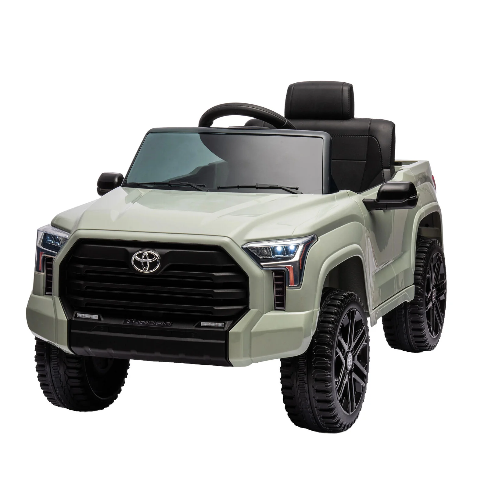 Licensed Toyota Tundra Olive 12V Kids Ride On Pickup Truck with 3 Speeds and Dual Motors - Image 13