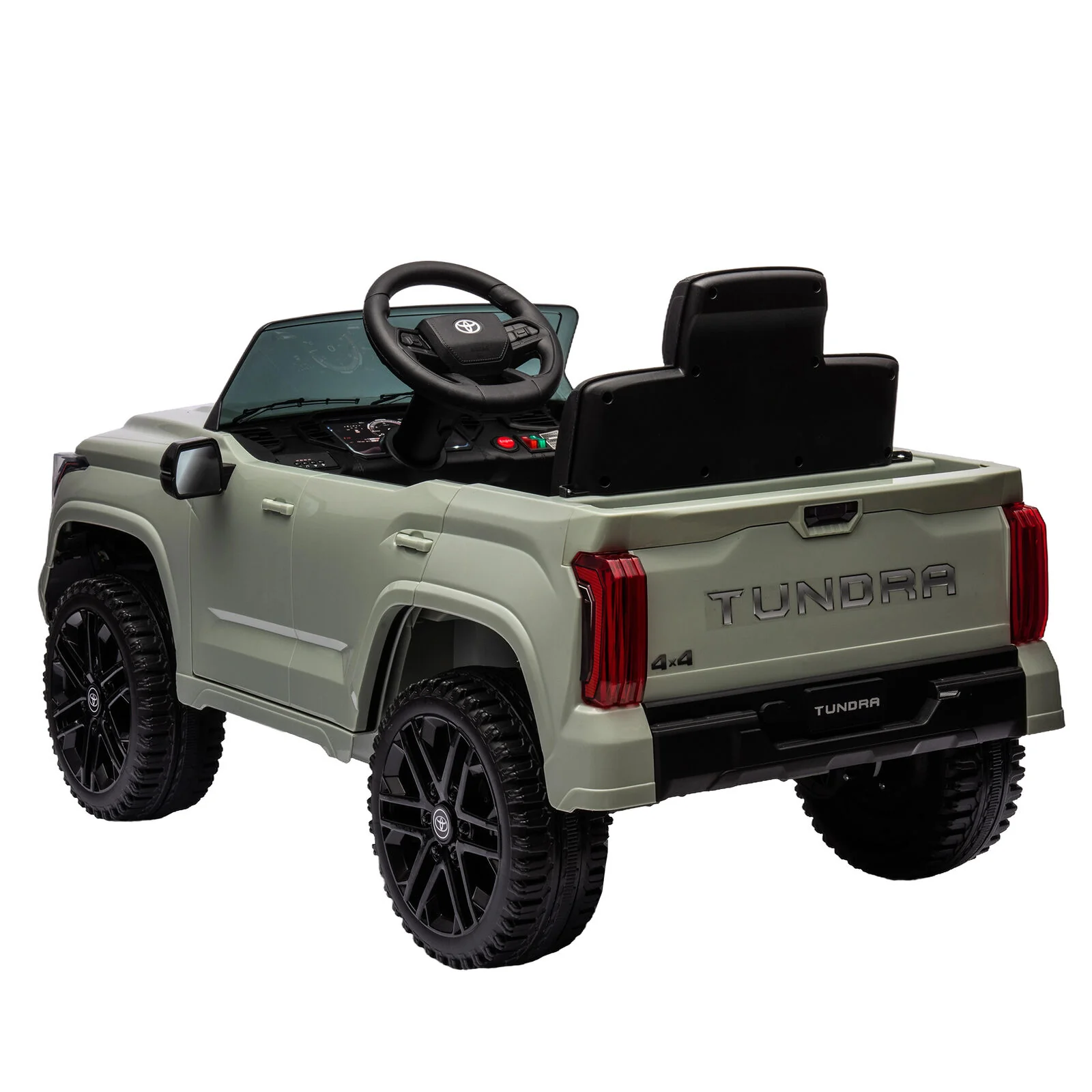Licensed Toyota Tundra Olive 12V Kids Ride On Pickup Truck with 3 Speeds and Dual Motors - Image 16