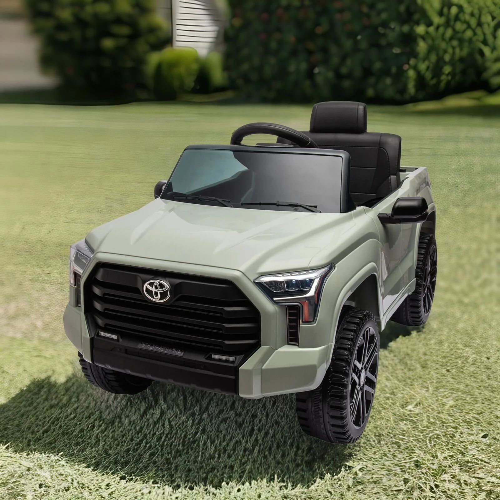 Licensed Toyota Tundra Olive 12V Kids Ride On Pickup Truck with 3 Speeds and Dual Motors - Image 3
