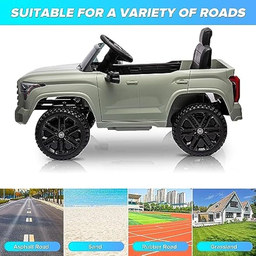 Licensed Toyota Tundra Pickup Electric Car for Kids - 12V 2-Seater Ride On Truck - Image 10