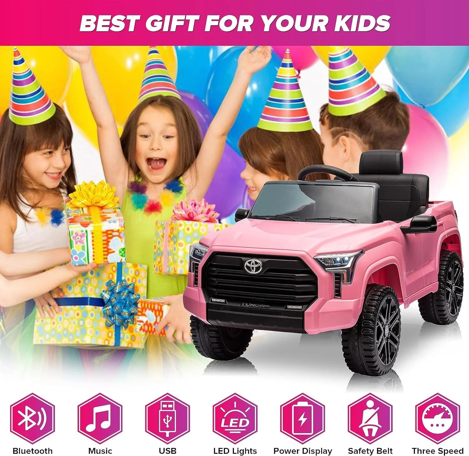 Licensed Toyota Tundra Pickup Electric Car for Kids - 12V 2-Seater Ride On Truck - Image 57