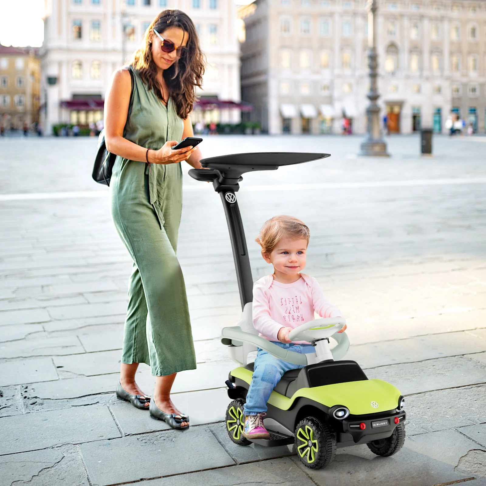 3-in-1 Kids Ride-On Push and Sliding Car with Music and Lights - Image 3