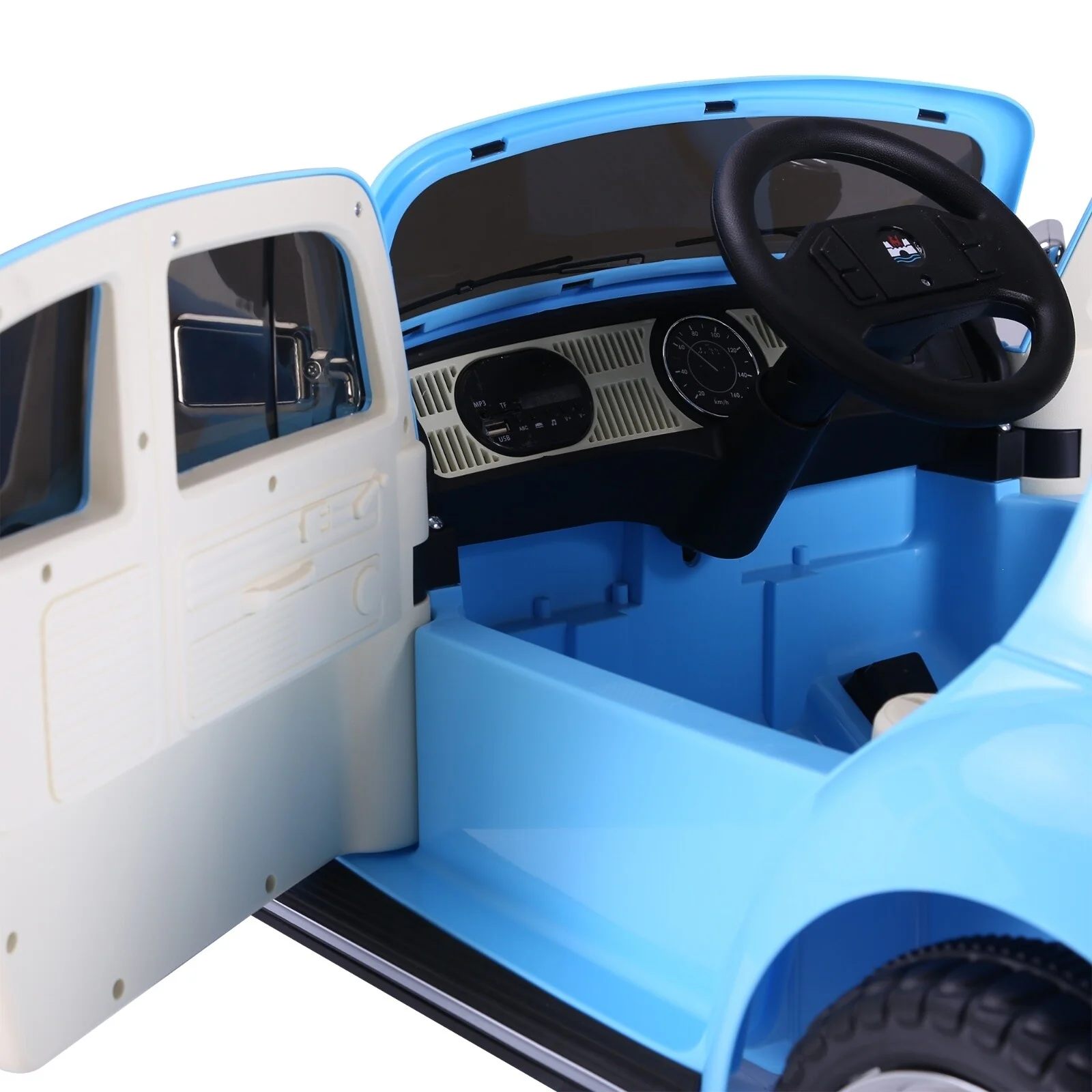 Electric 6V Battery-Powered Kids Ride-On Volkswagen Beetle Car Toy - Image 5