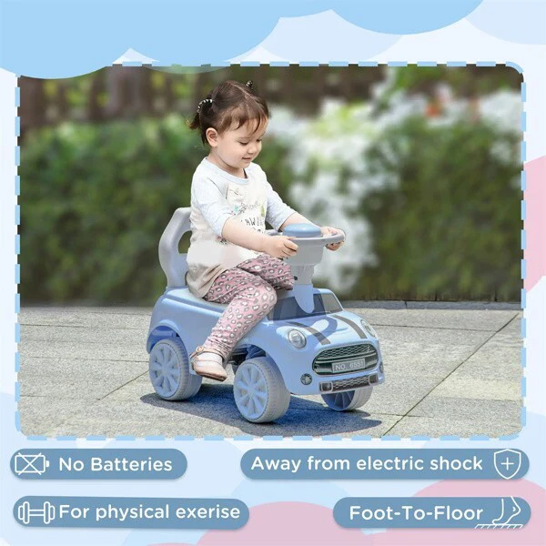Blue Toddler Ride-On Toy with Horn for Kids Boys and Girls - Image 11