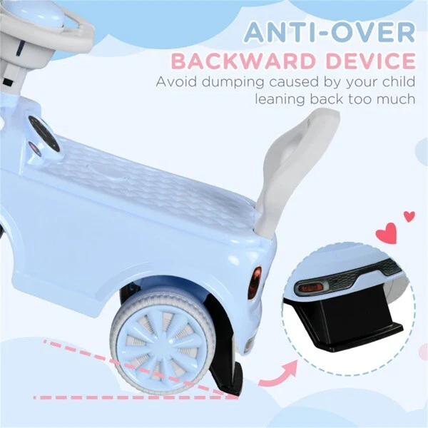 Blue Light Ride-On Toy for Toddlers with Horn for Kids Boys and Girls - Image 7