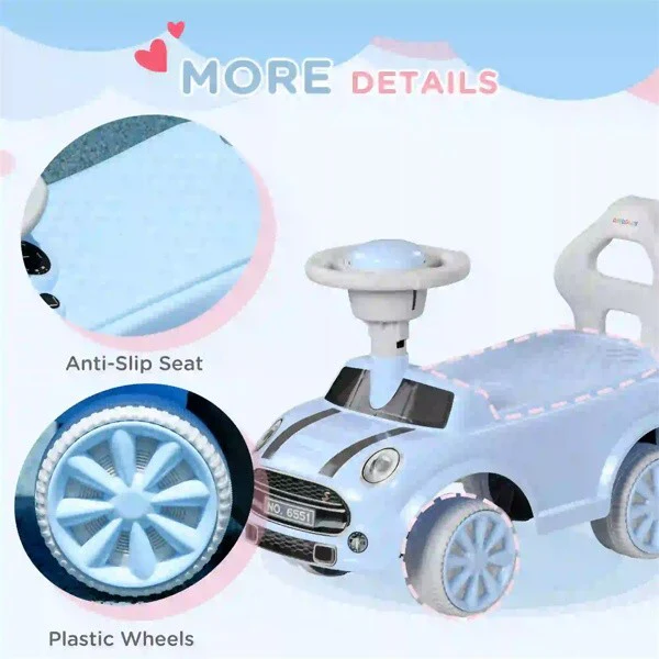 Blue Light Ride-On Toy for Toddlers with Horn for Kids Boys and Girls - Image 8