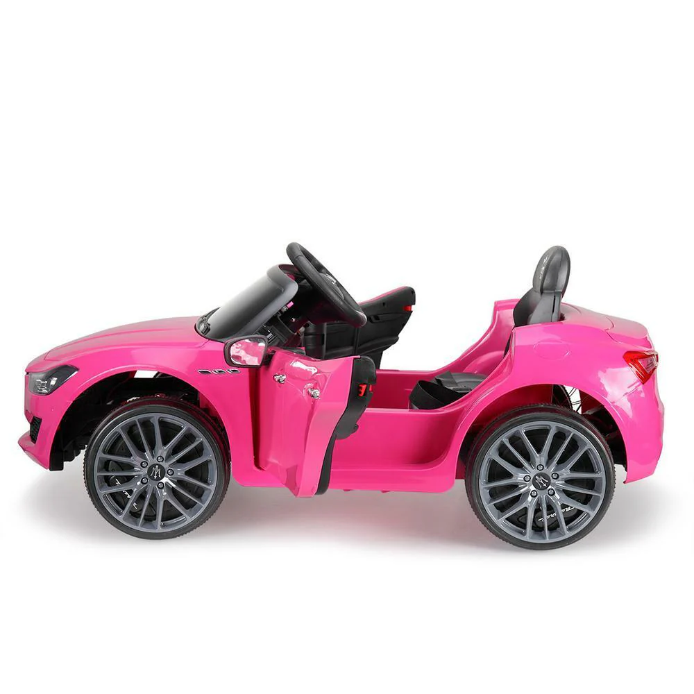 Light Pink Maserati Electric Ride-On Car for Kids with Remote Control - Image 7