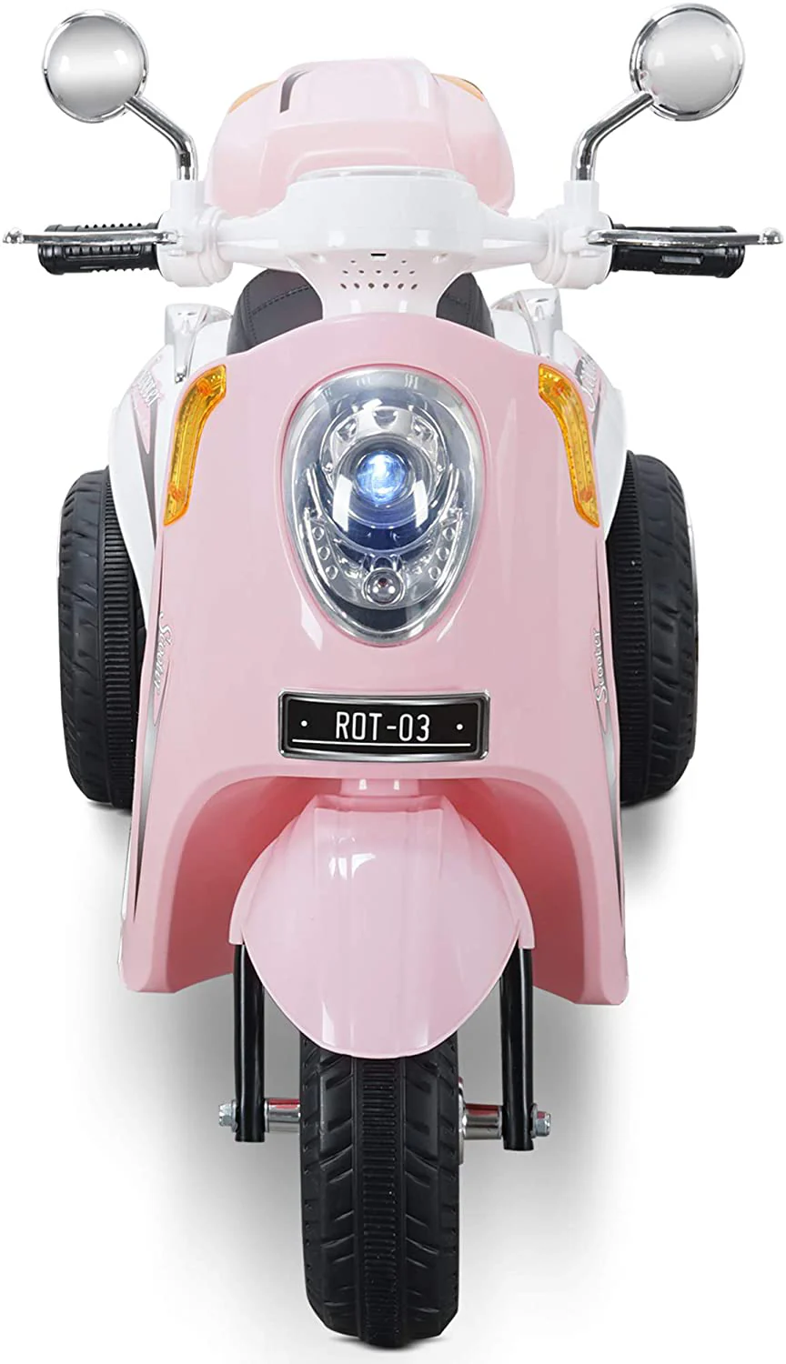 Light Pink Motorcycle Toy Trunk with Key Switch - Perfect for Boys & Girls - Image 6