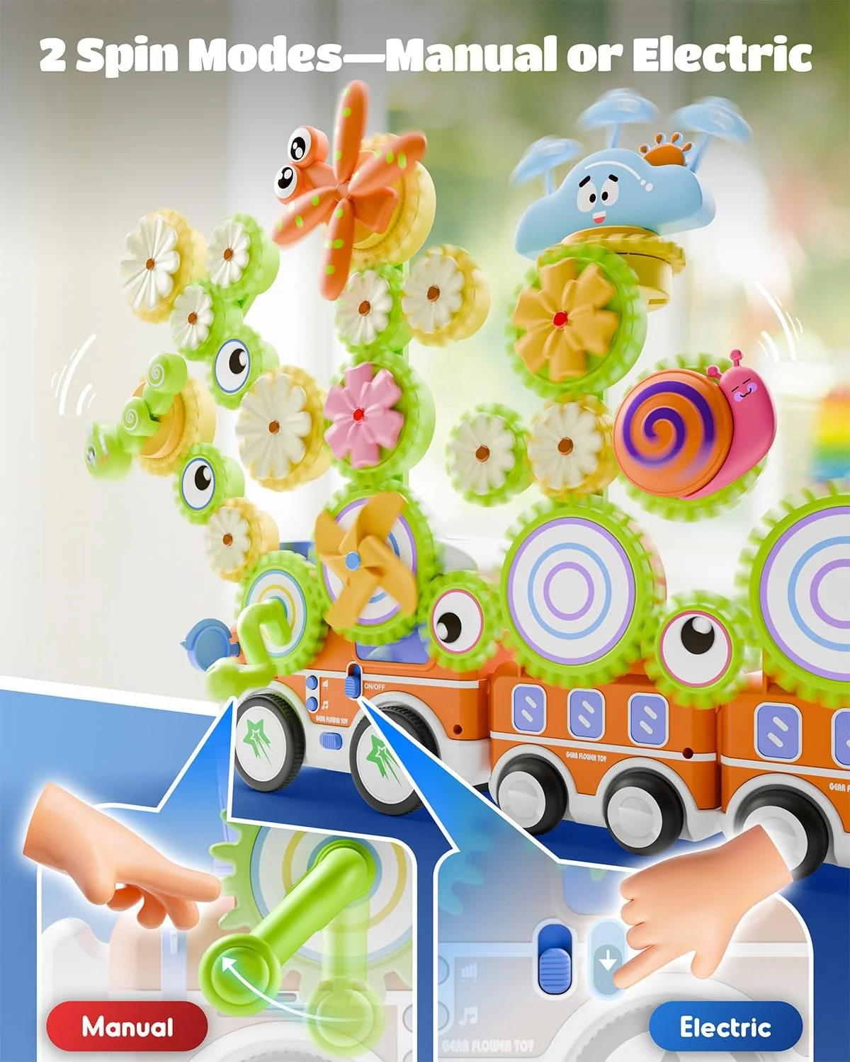 Montessori Musical Train Set for Toddlers Aged 3-5 - Image 2