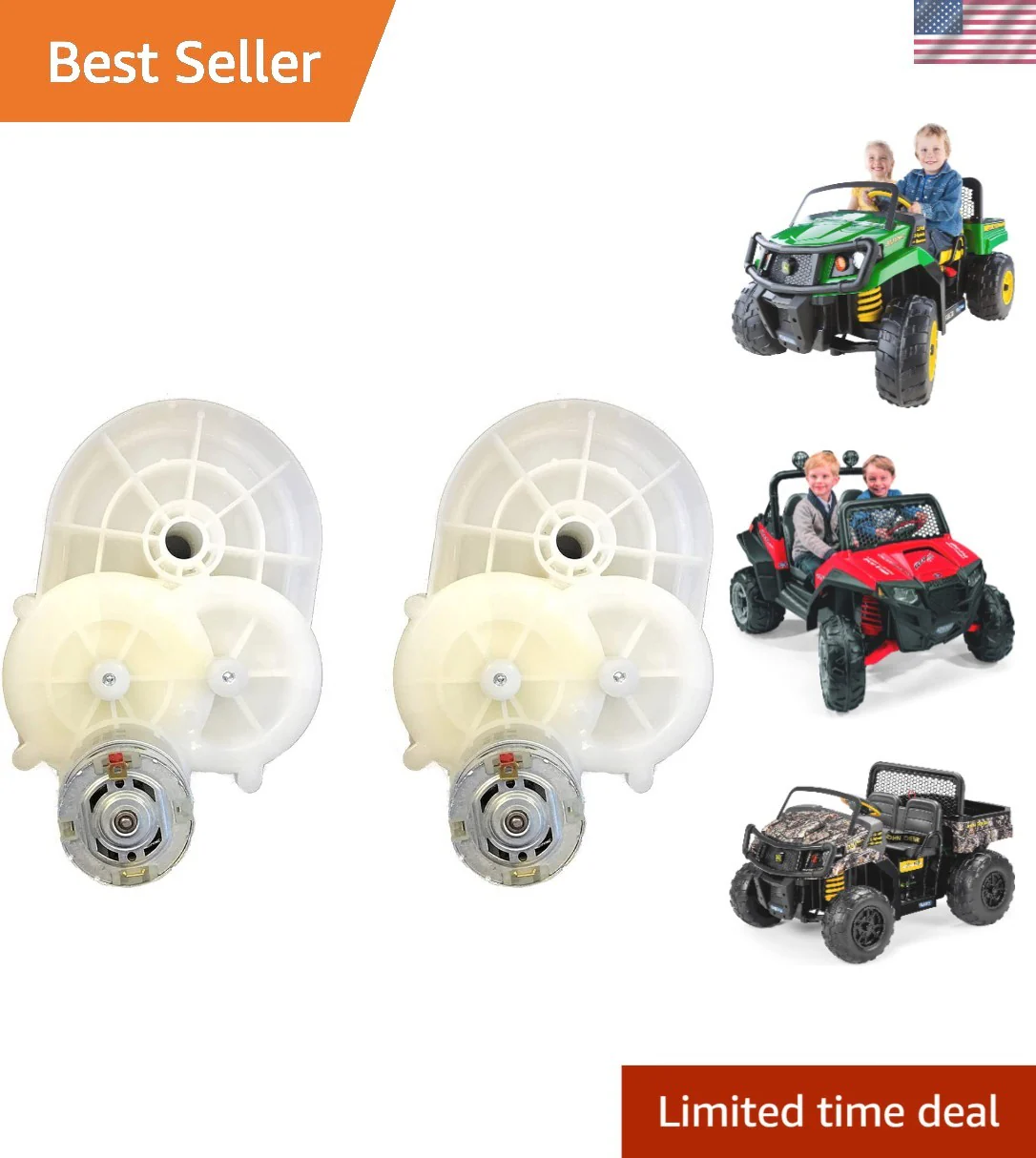 Lightweight 12V Motor and Gearbox Replacement Kit with Easy Plug and Play Fit