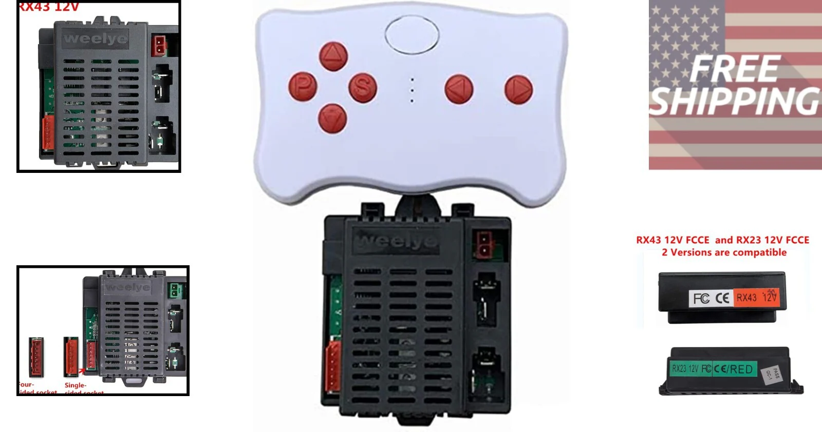 Lightweight 2.4G Bluetooth Control Box Replacement for Kids Electric Ride-On Car - Image 2