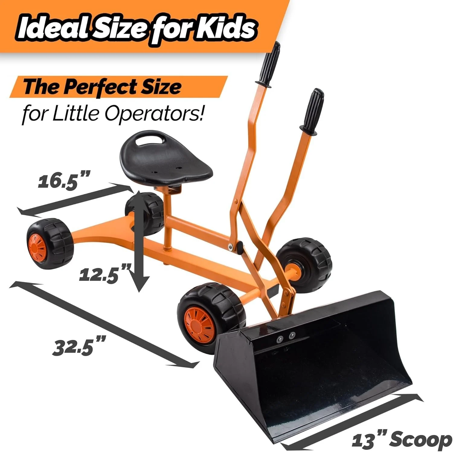 Lightweight Kids Sand Digger with 360° Rotating Seat and Extra Wide Scoop Design - Image 9