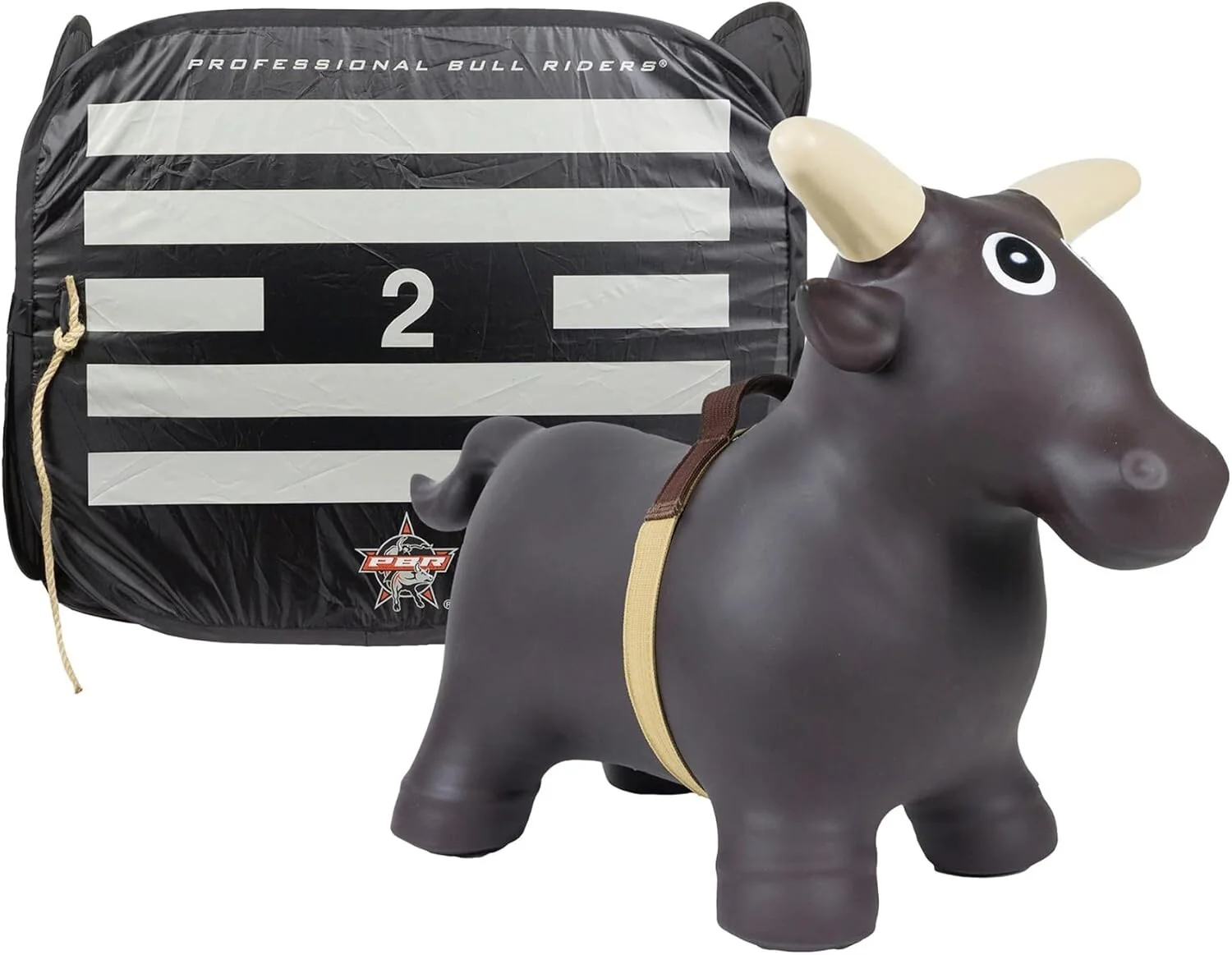Inflatable Rodeo Bull Ride-On Toy Set for Toddlers and Kids - Image 3