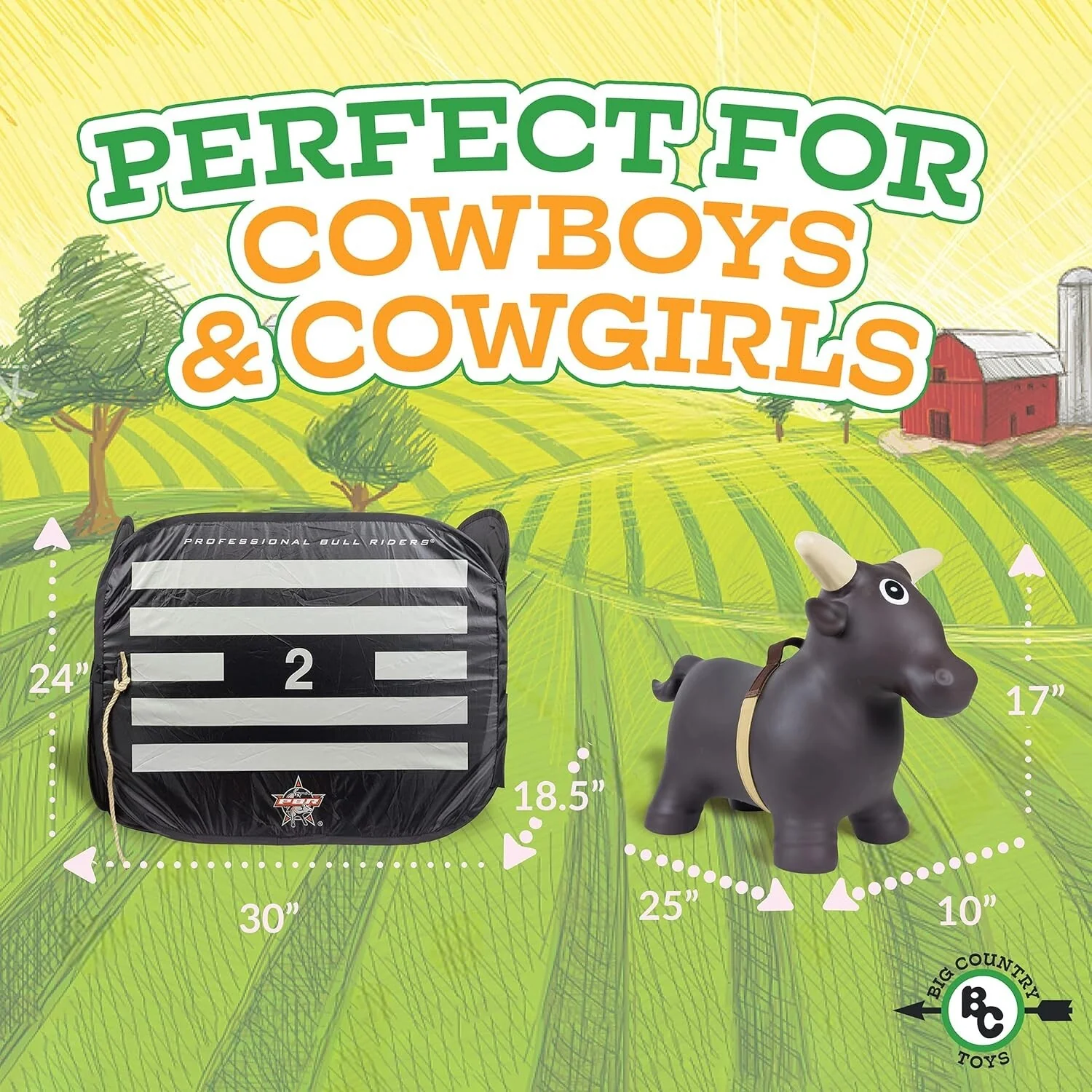 Inflatable Toddler Bull Rider with Safety Chute Toy Set - Image 8