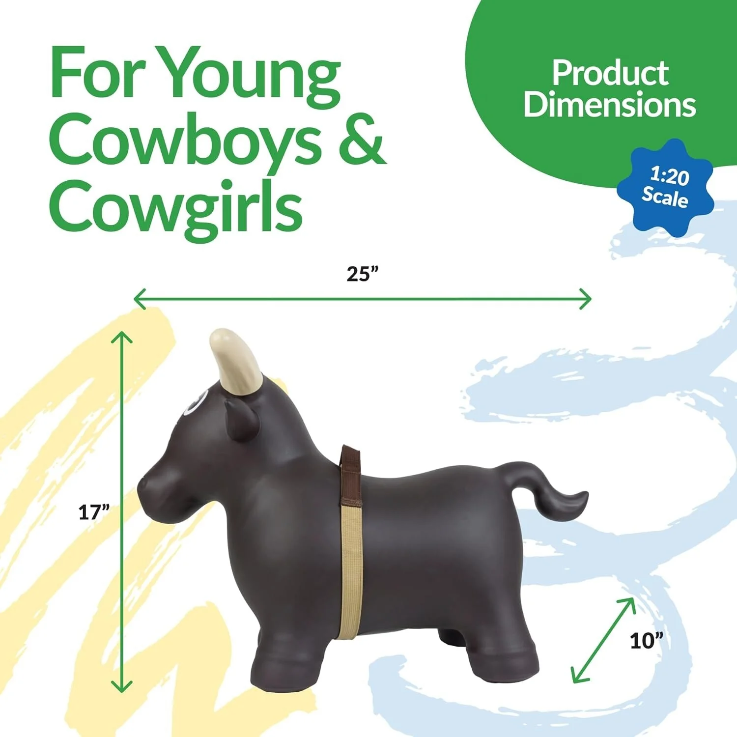 Inflatable Rodeo Bull Ride-On Toy for Toddlers and Kids - Image 6