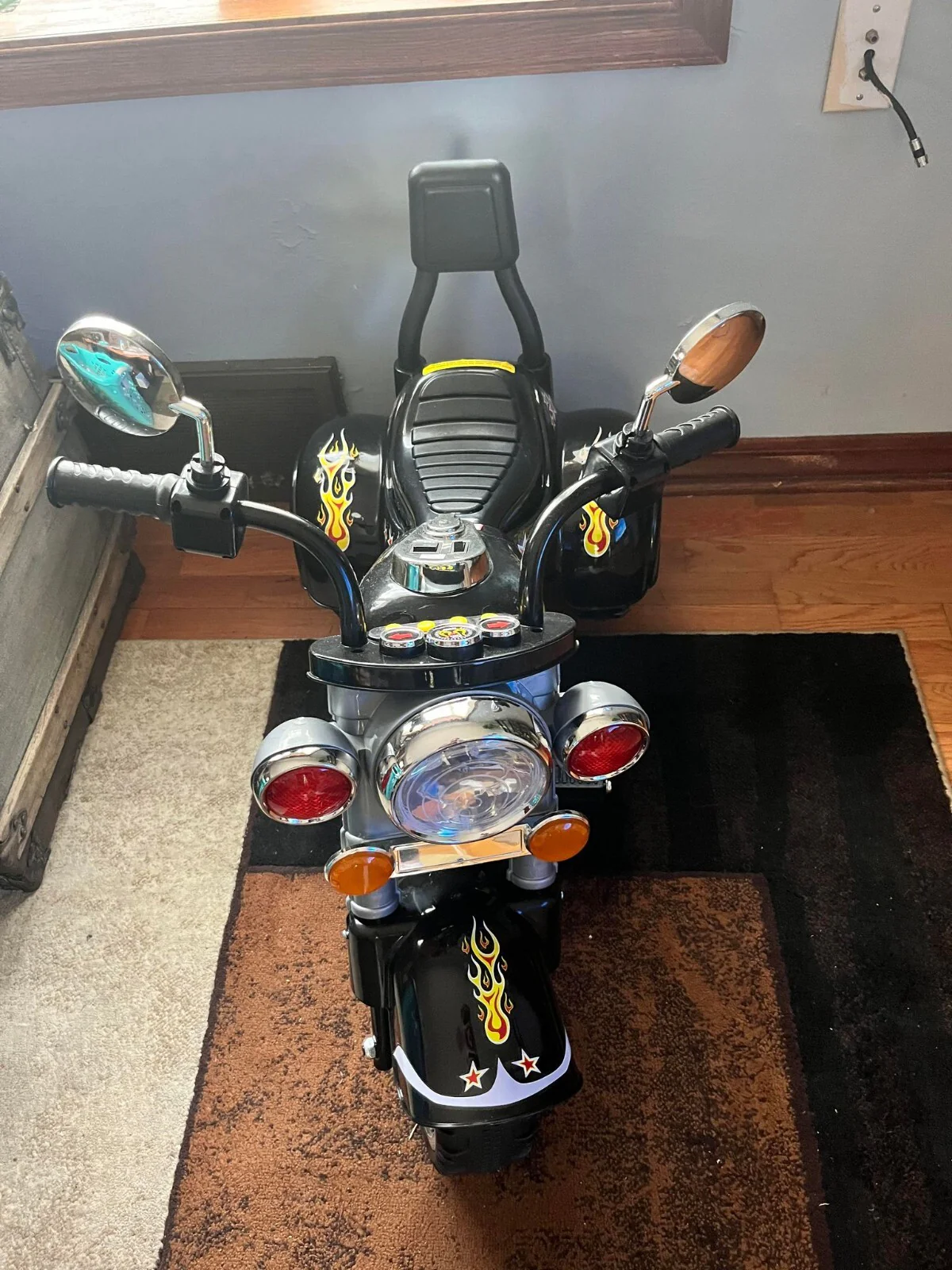 Little Rider 3-Wheel Trike Road Warrior Black Chopper Motorcycle for Ages 2-5 Years - Image 2