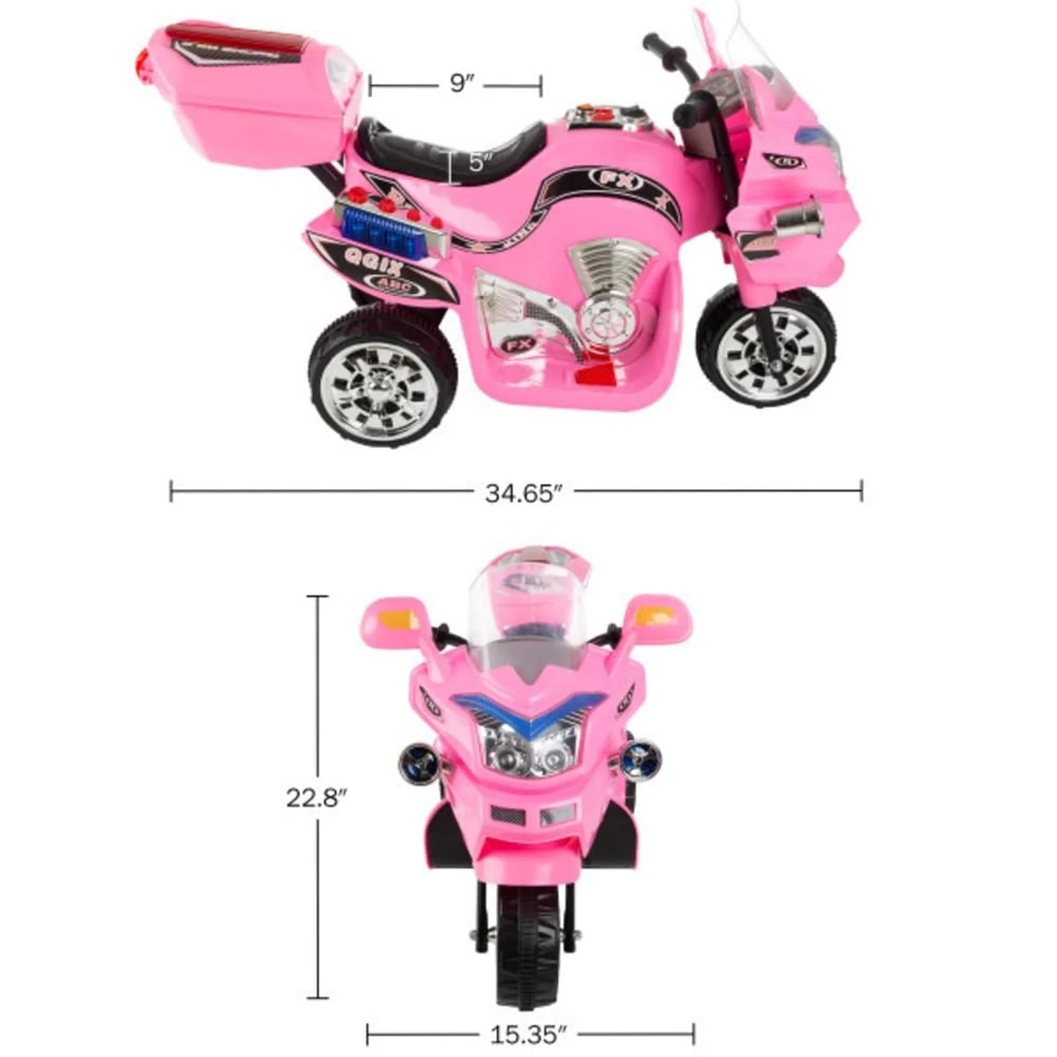 Little Rider 3-Wheel Motorcycle Trike Ride-On Toy for Kids - Image 6