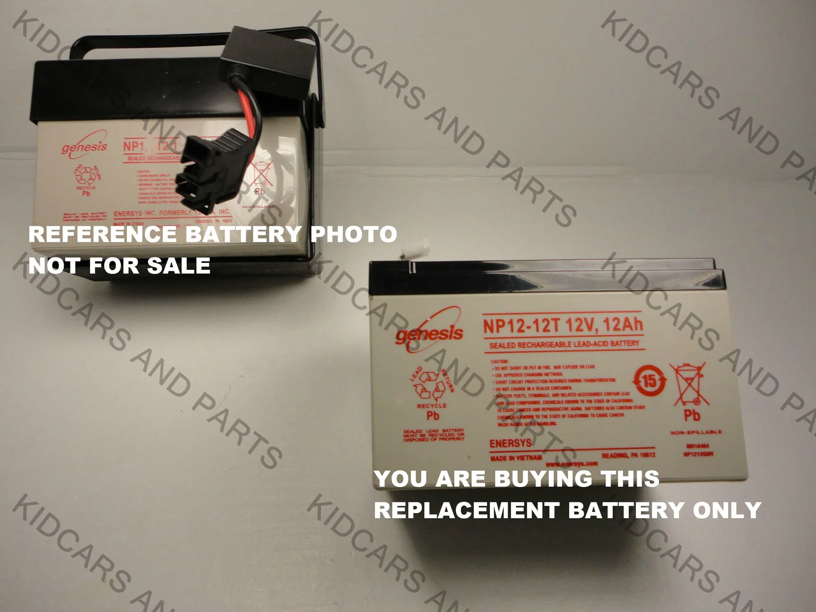 Little Tikes Hummer Replacement 12 Volt 12Ah Battery No Wires or Plug - Image 2