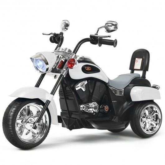Long-Lasting 6V White Children's Motorcycle for Endless Fun - Image 5