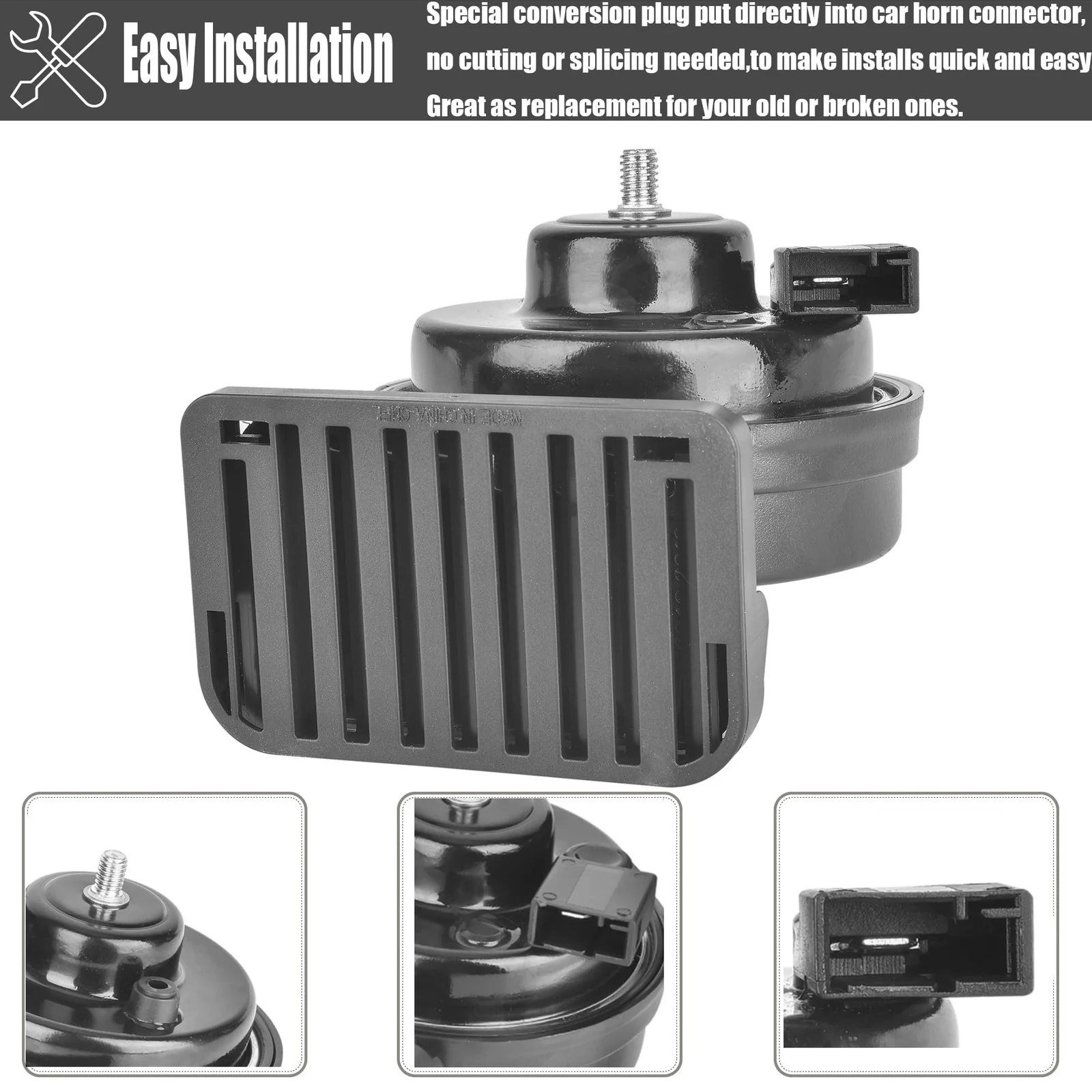 12V Waterproof Electric High/Low Tone Car Replacement Horn Kit for Toyota - Image 4