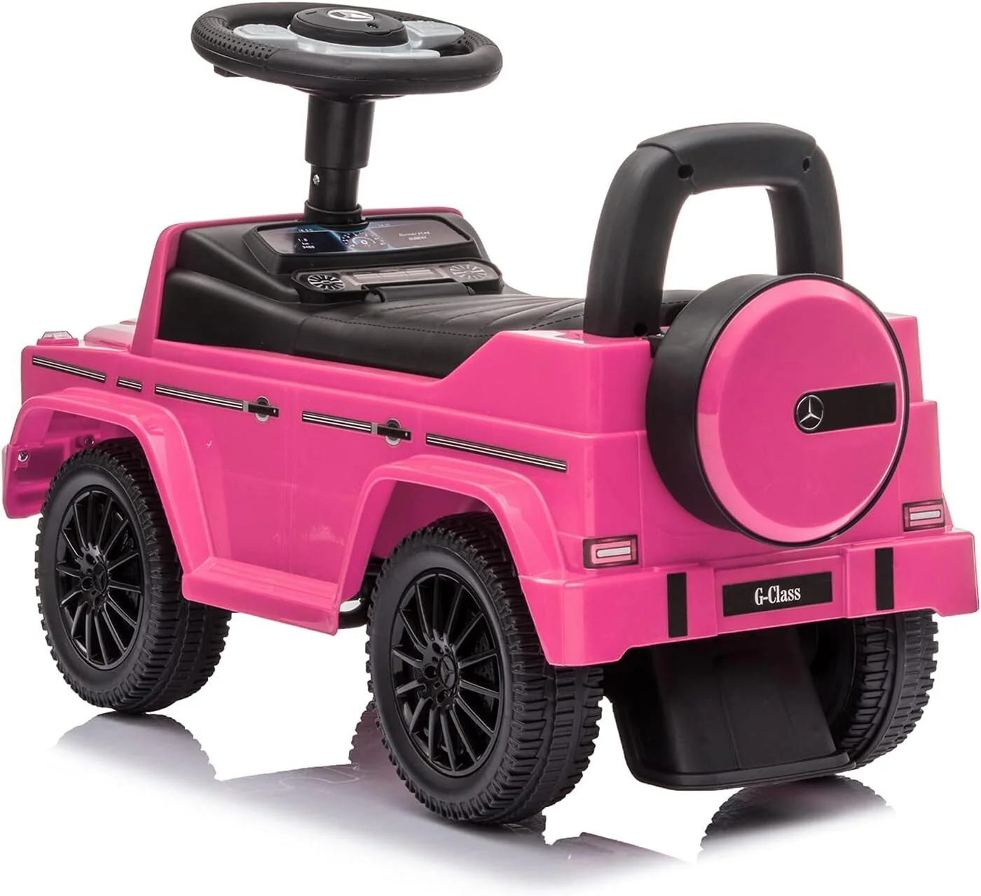 Luxury Pink 3-in-1 Kids Push Car Stroller Ride-On and Walker - Image 6