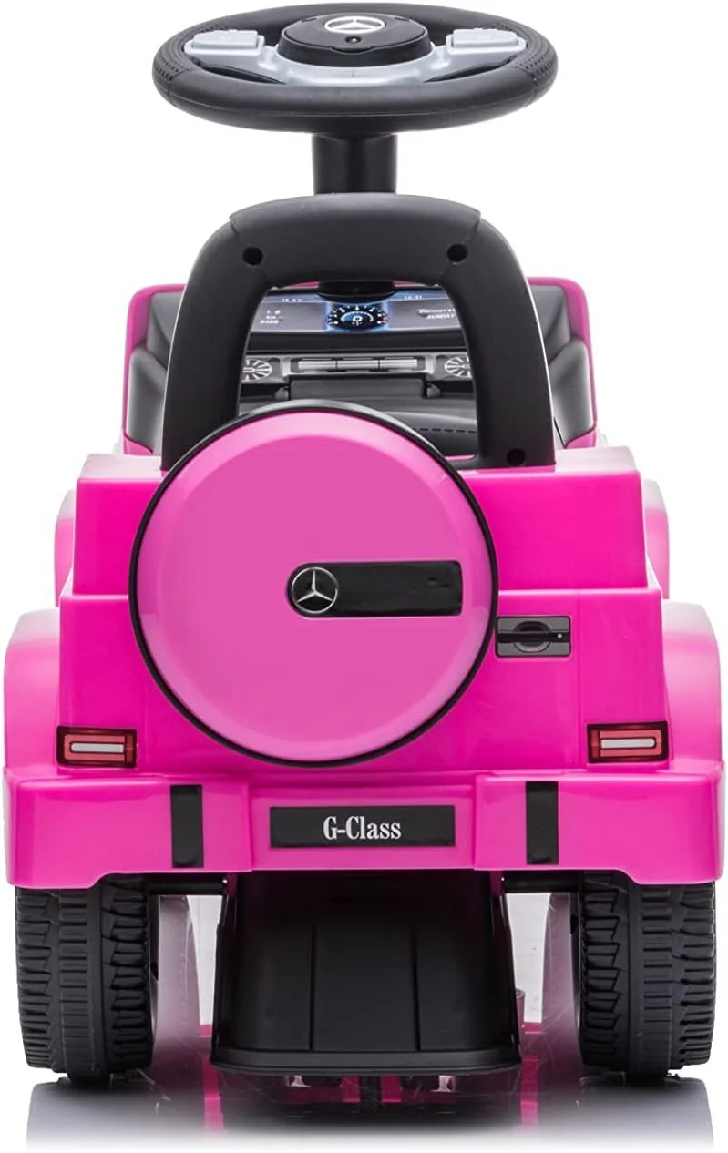 Luxury Pink 3-in-1 Kids Push Car Stroller Ride-On and Walker - Image 7